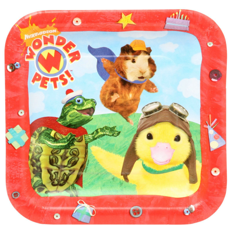 Wonder Pets Square Dessert Plates (8 count) - Click Image to Close