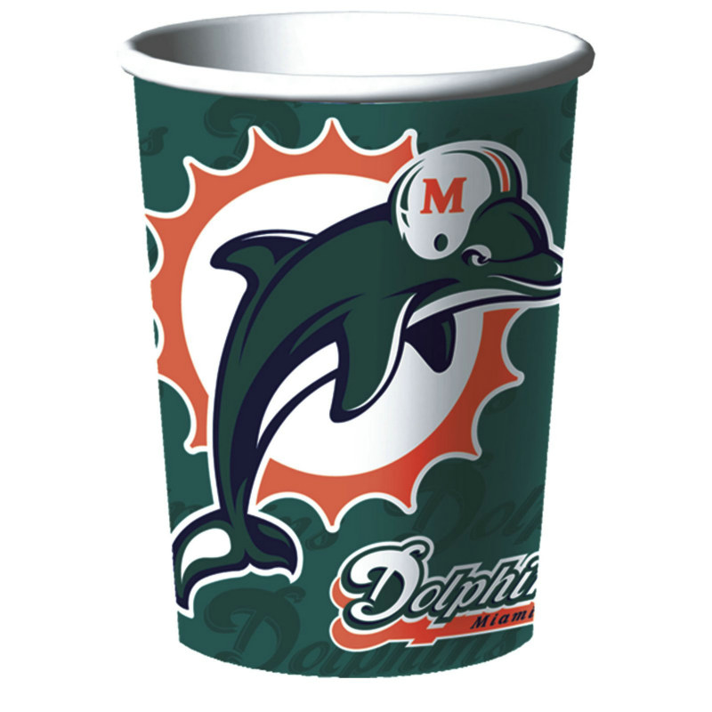 Miami Dolphins 16 oz. Plastic Cup (1 count) - Click Image to Close