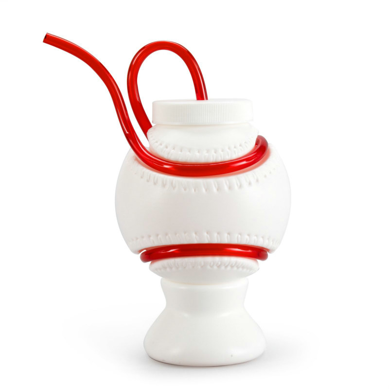 Krazy Straw Plastic Baseball Cup - Click Image to Close