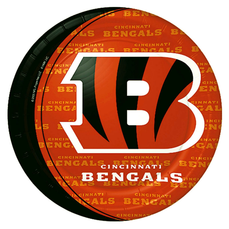 Cincinnati Bengals Dinner Plates (8 count) - Click Image to Close