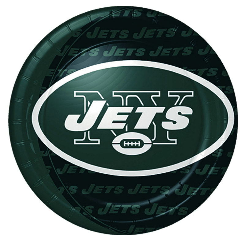 New York Jets Dinner Plates (8 count) - Click Image to Close