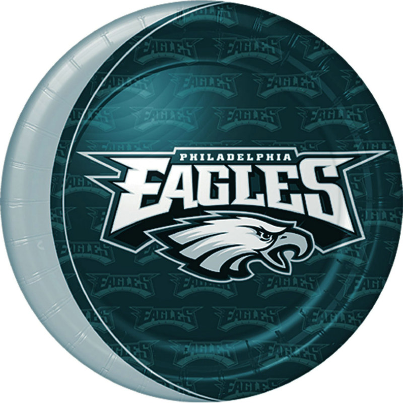Philadelphia Eagles Dinner Plates (8 count) - Click Image to Close