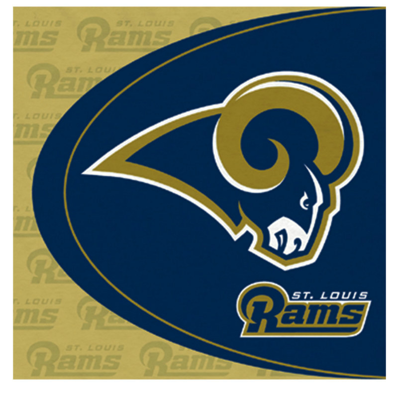St. Louis Rams Lunch Napkins (16 count) - Click Image to Close