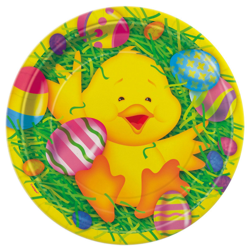 Easter Ducky Dessert Plates (8 count) - Click Image to Close