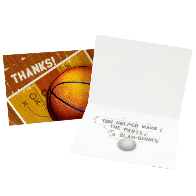 Basketball Thank You Cards (8 count) - Click Image to Close