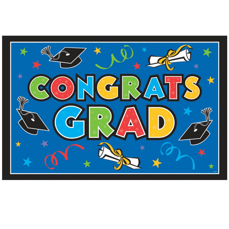 6' Grad Giant Vinyl Party Sign - Click Image to Close