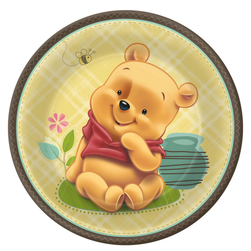 Baby Pooh and Friends Dinner Plates (8 count) - Click Image to Close