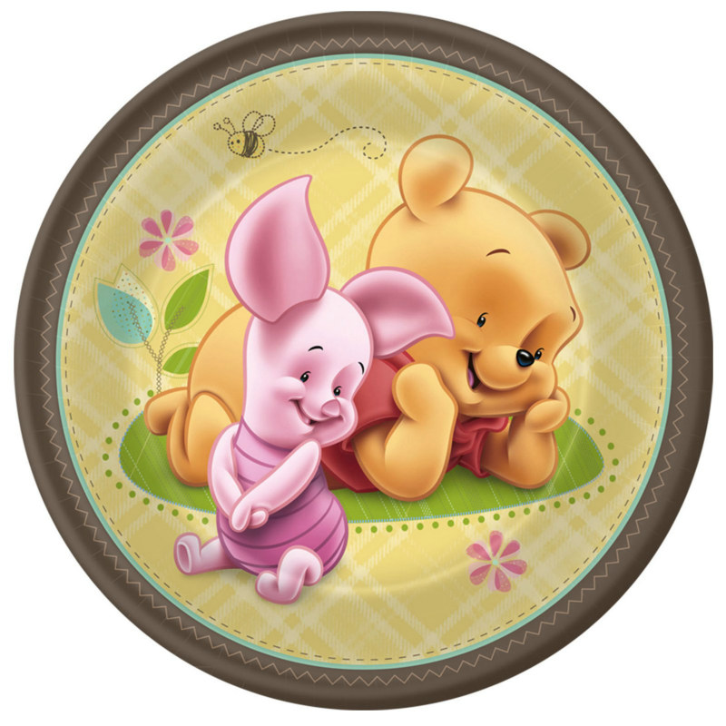 Baby Pooh and Friends Dessert Plates (8 count) - Click Image to Close