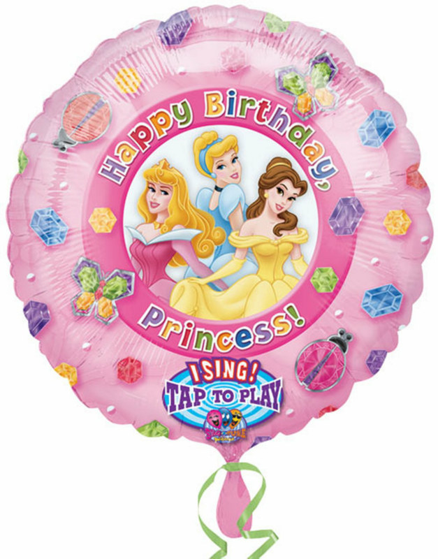 Disney Princess Jumbo Singing 28" Foil Balloon - Click Image to Close