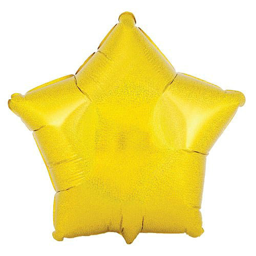 Gold Prismatic Star 18" Foil Balloon - Click Image to Close