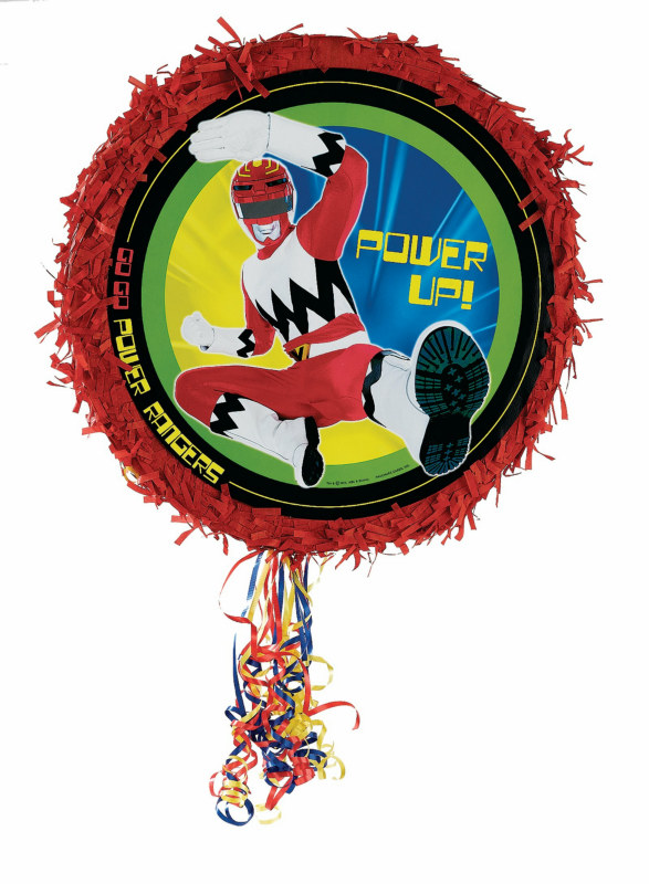 Power Rangers 17" Pull-String Pinata - Click Image to Close