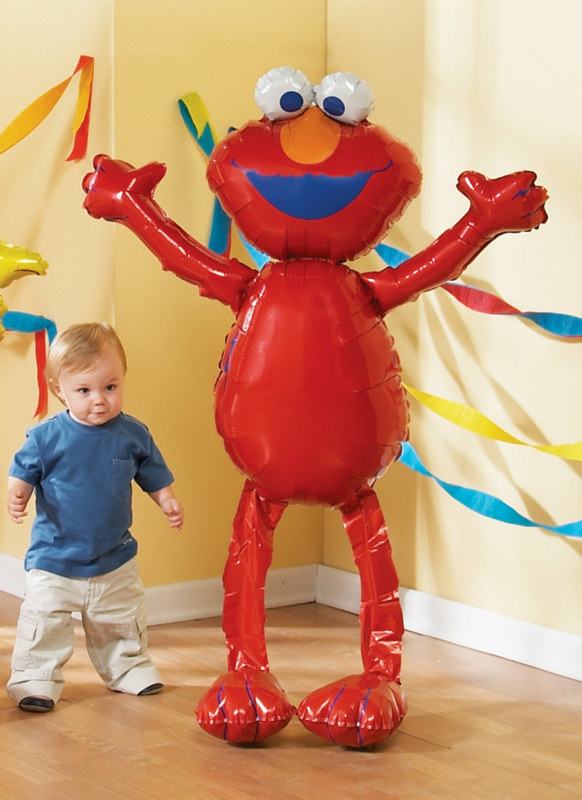 Elmo Airwalker 50" Jumbo Foil Balloon - Click Image to Close