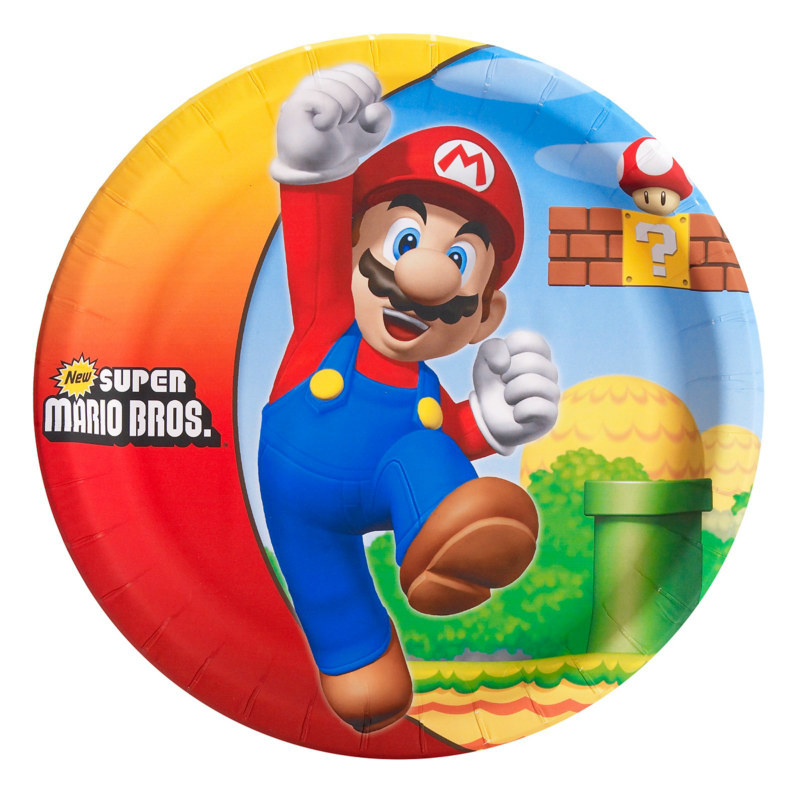 Super Mario Bros. Dinner Plates (8 count) - Click Image to Close