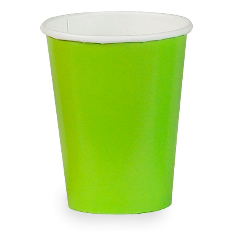 Lime Green 9 oz. Paper Cups (24 count) - Click Image to Close