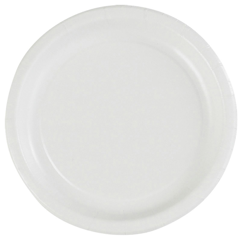 White Dessert Plates (24 count) - Click Image to Close