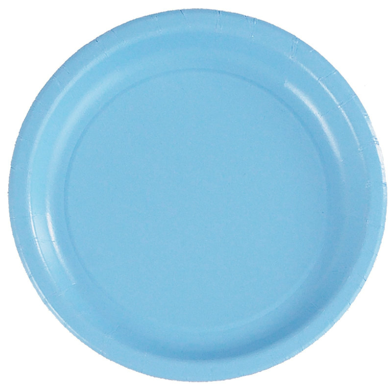 Light Blue Dessert Plates (24 count) - Click Image to Close