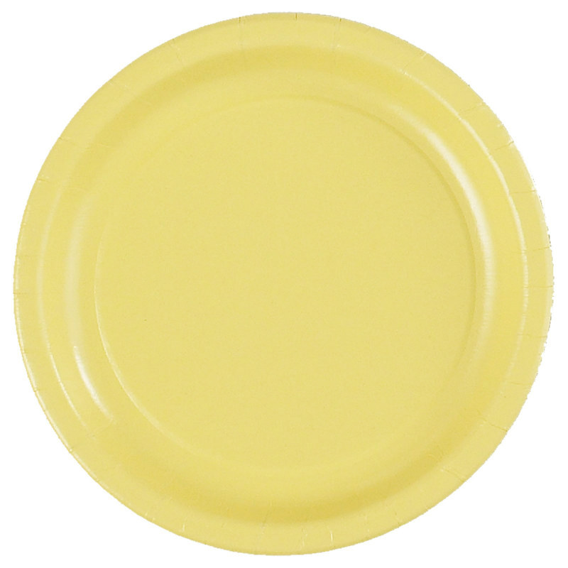 Light Yellow Dessert Plates (24 count) - Click Image to Close