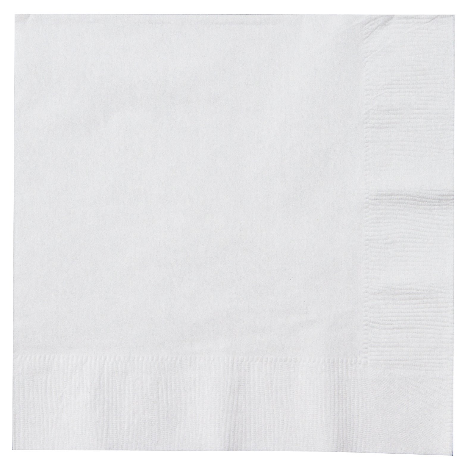 Bright White (White) Lunch Napkin (50 count) - Click Image to Close