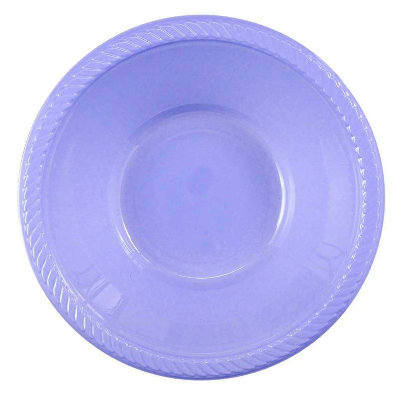 Lavender Plastic Bowl (20 count) - Click Image to Close