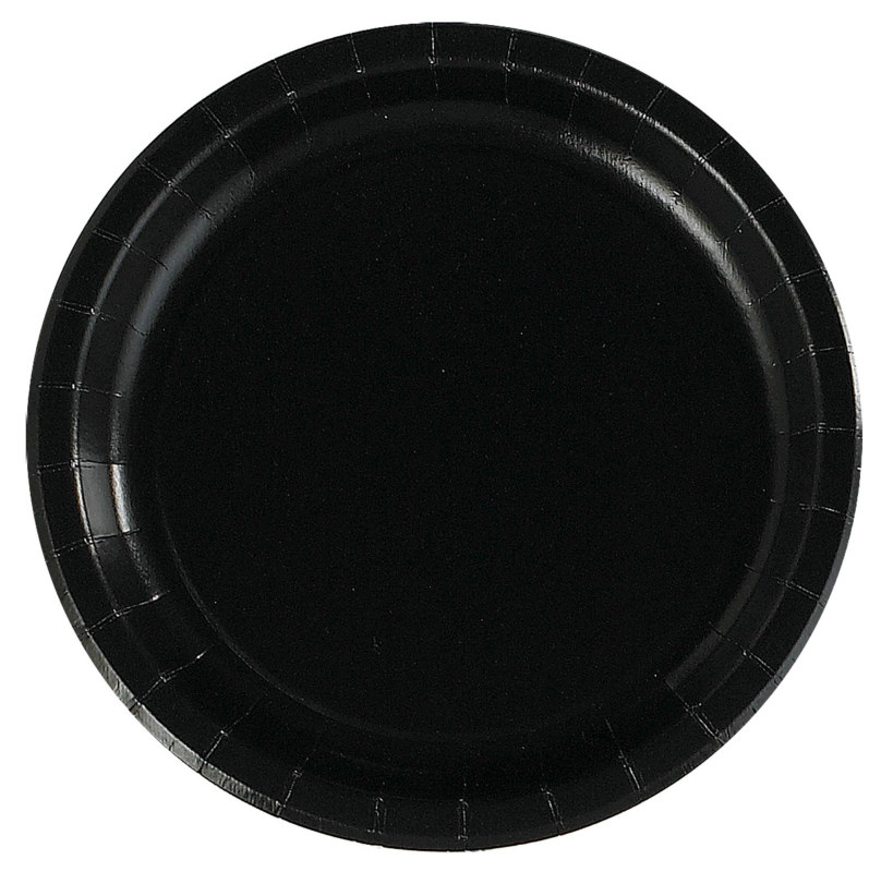 Black Dinner Plates (24 count) - Click Image to Close