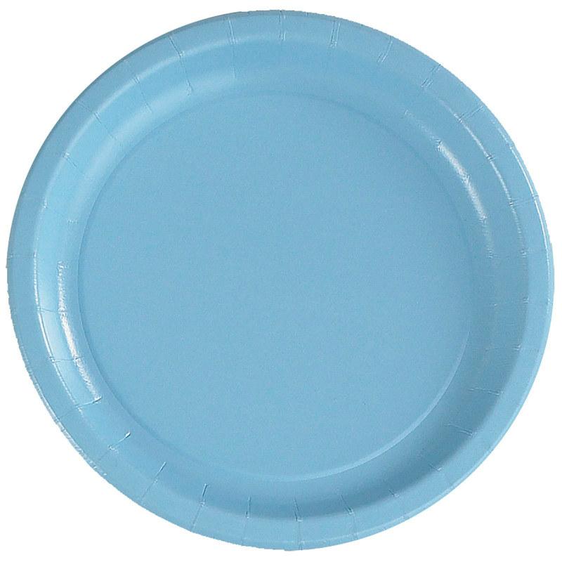 Light Blue Dinner Plates (24 count) - Click Image to Close