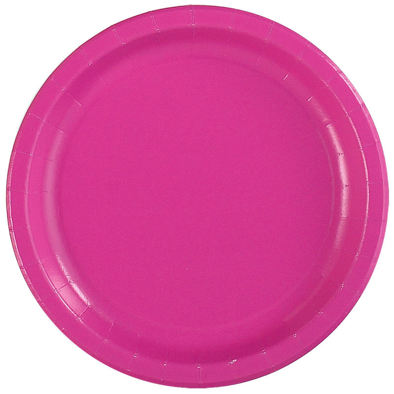 Hot Pink Dinner Plates (24 count)