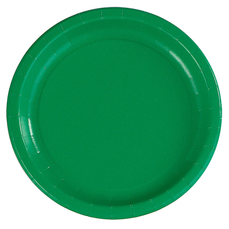 Green Dinner Plates (24 count) - Click Image to Close