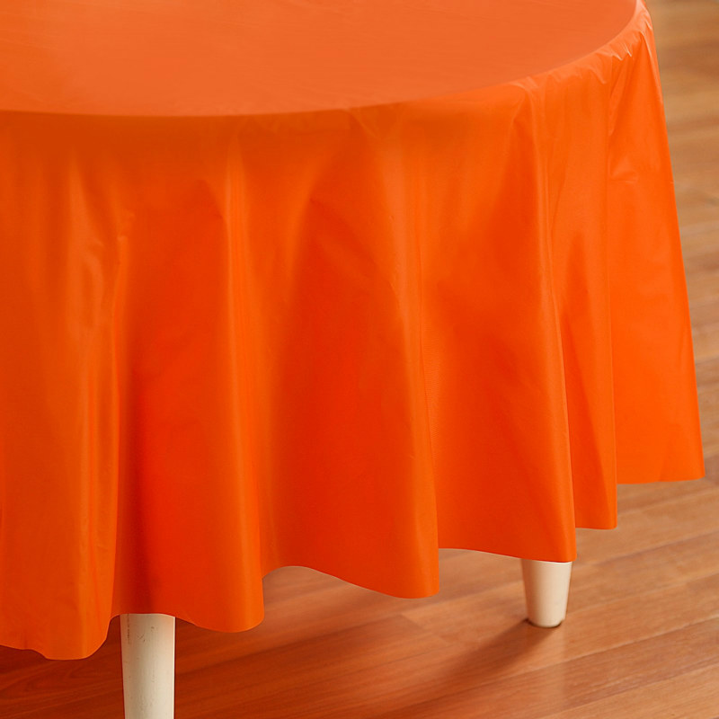 Orange Round 84" Tablecover - Click Image to Close