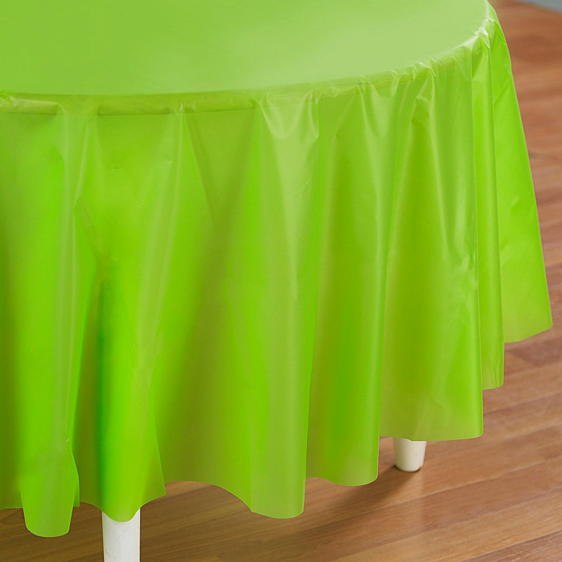 Lime Green Round 84" Tablecover - Click Image to Close