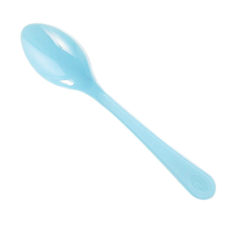 Light Blue Heavy Weight Spoons (24 count) - Click Image to Close
