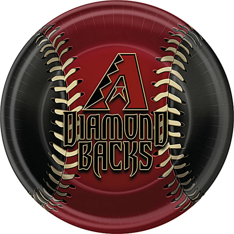 Arizona Diamondbacks Dinner Plates (18 count) - Click Image to Close