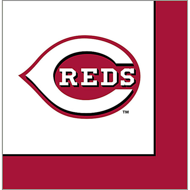 Cincinnati Reds Lunch Napkins (24 count) - Click Image to Close