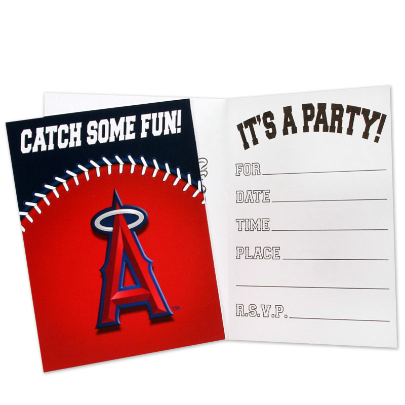 Los Angeles Angels Invitations (8 count) - Click Image to Close