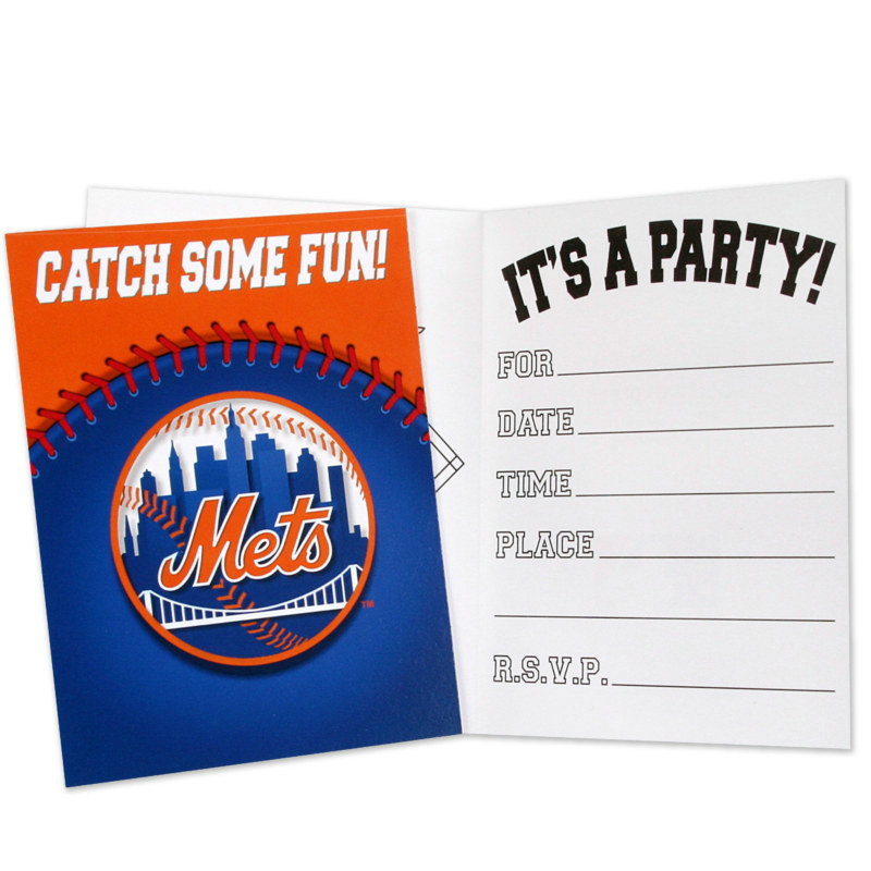 New York Mets Invitations (8 count)