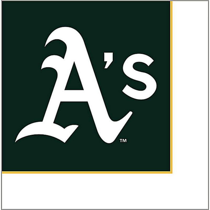 Oakland Athletics Lunch Napkins (24 count) - Click Image to Close