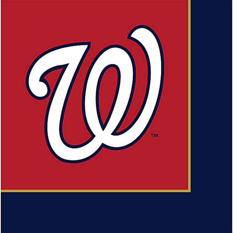 Washington Nationals Lunch Napkins (24 count) - Click Image to Close