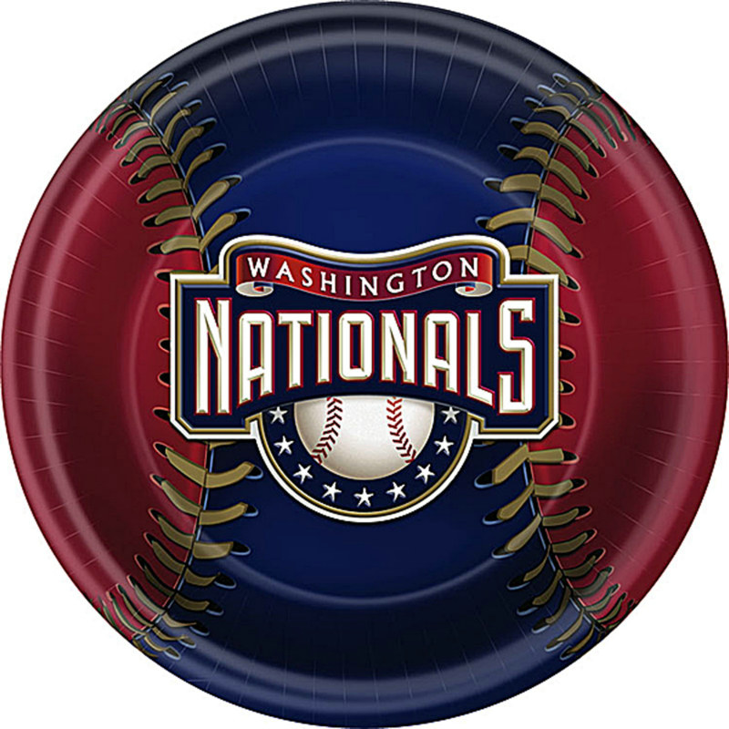 Washington Nationals Dinner Plates (18 count) - Click Image to Close