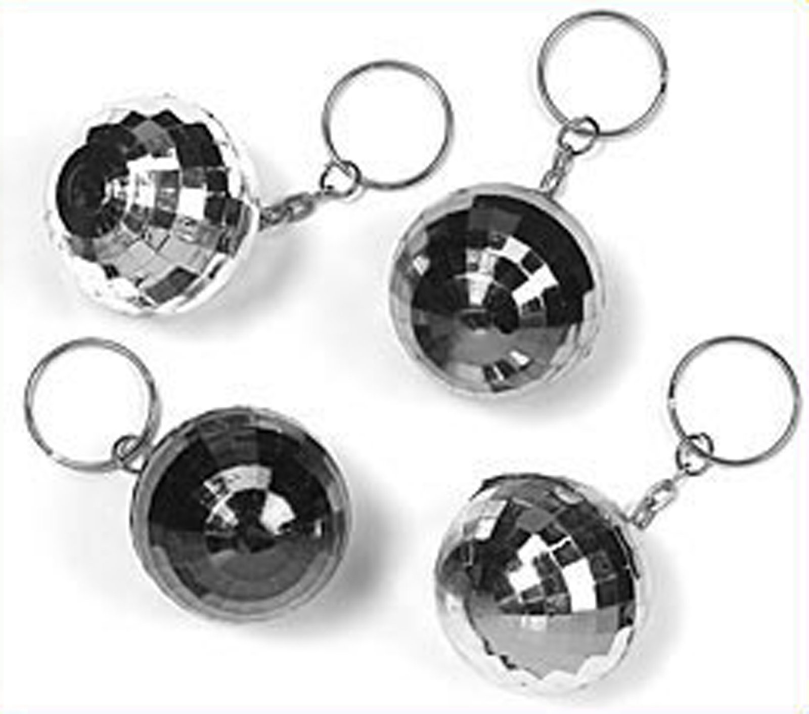 Disco Ball Keychains (8 count) - Click Image to Close