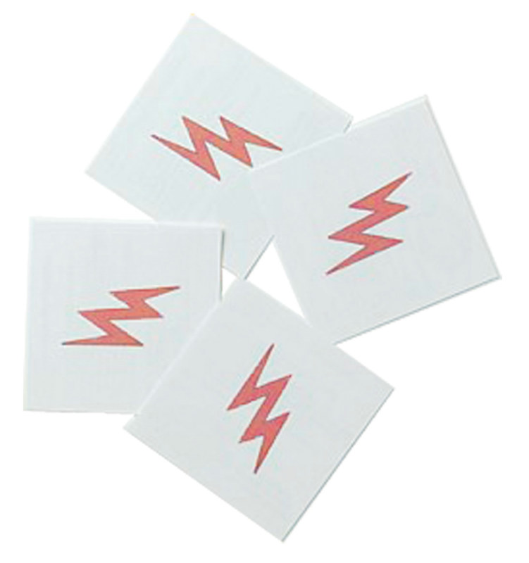 Lightning Bolt Tattoos (8 count) - Click Image to Close