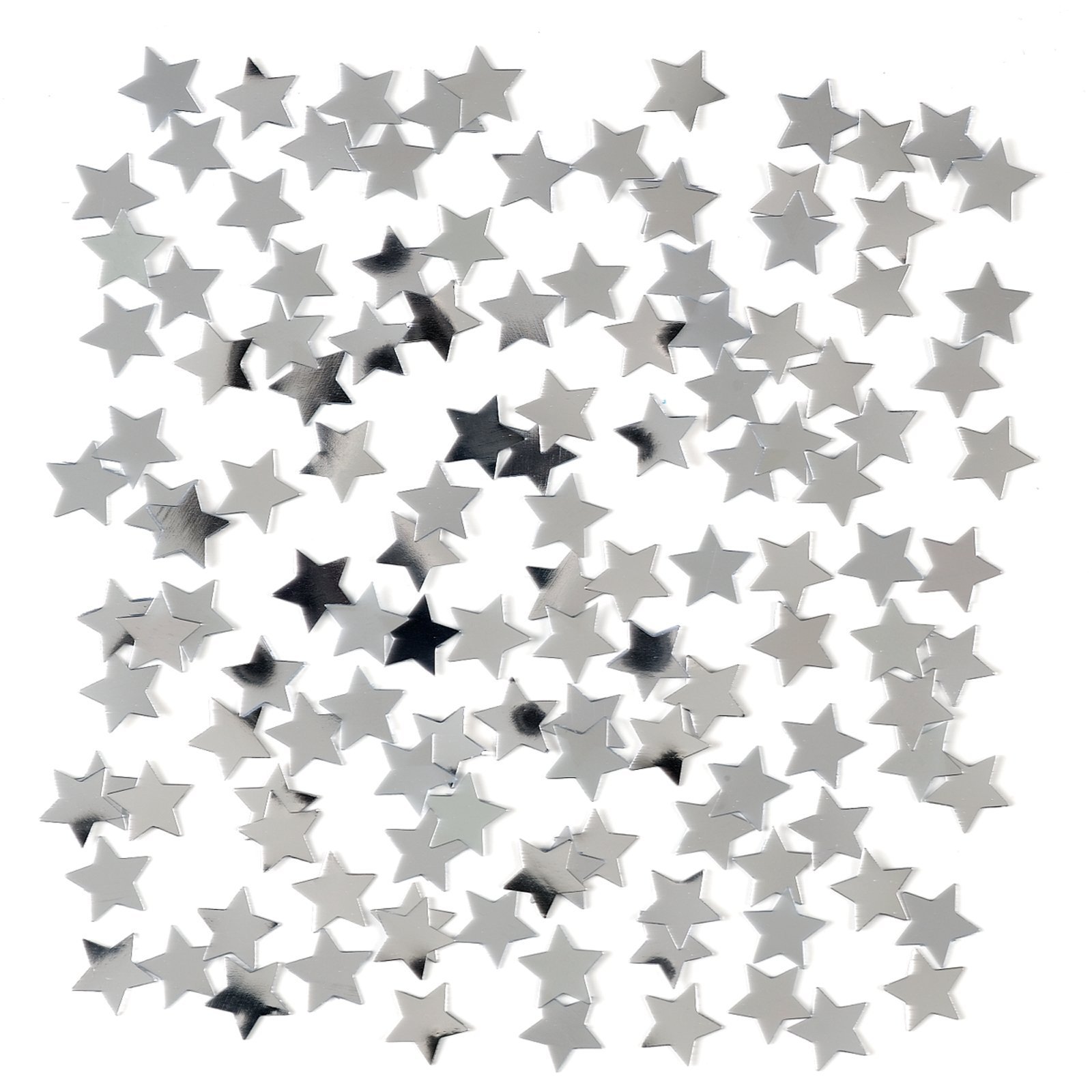 Silver Star Confetti - Click Image to Close