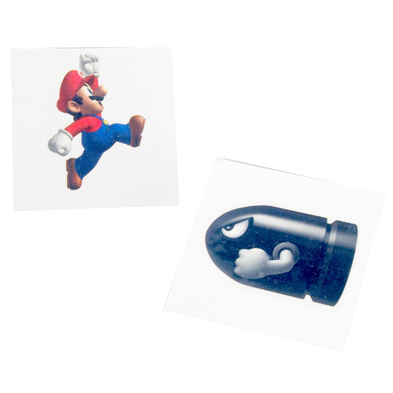 Super Mario Bros. Tattoos Assorted (8 count) - Click Image to Close