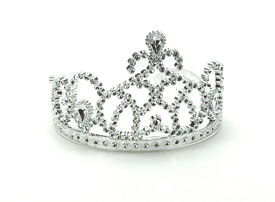 Silver Princess Tiaras (8 count) - Click Image to Close