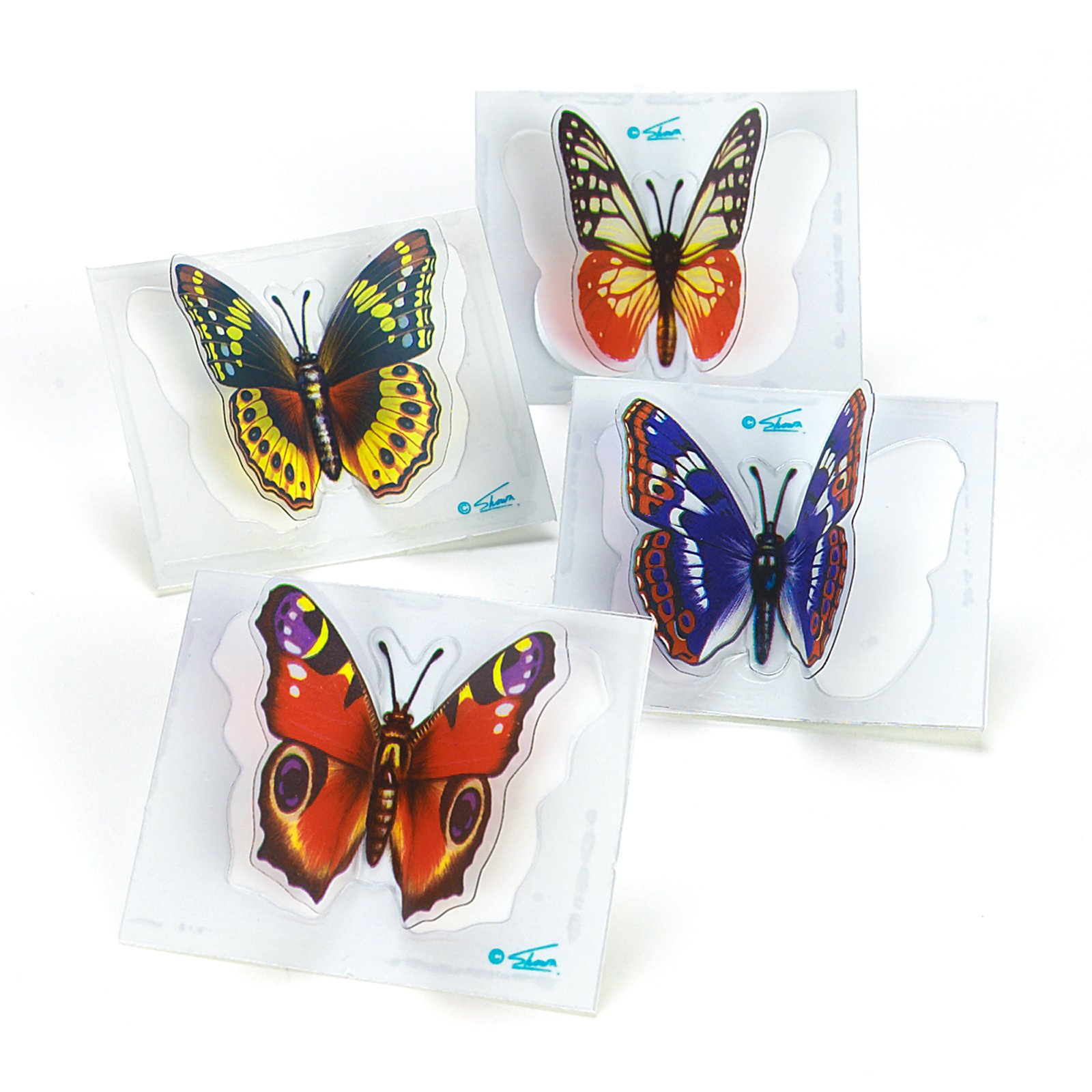 3D Butterfly Sticker Asst. (1 count)