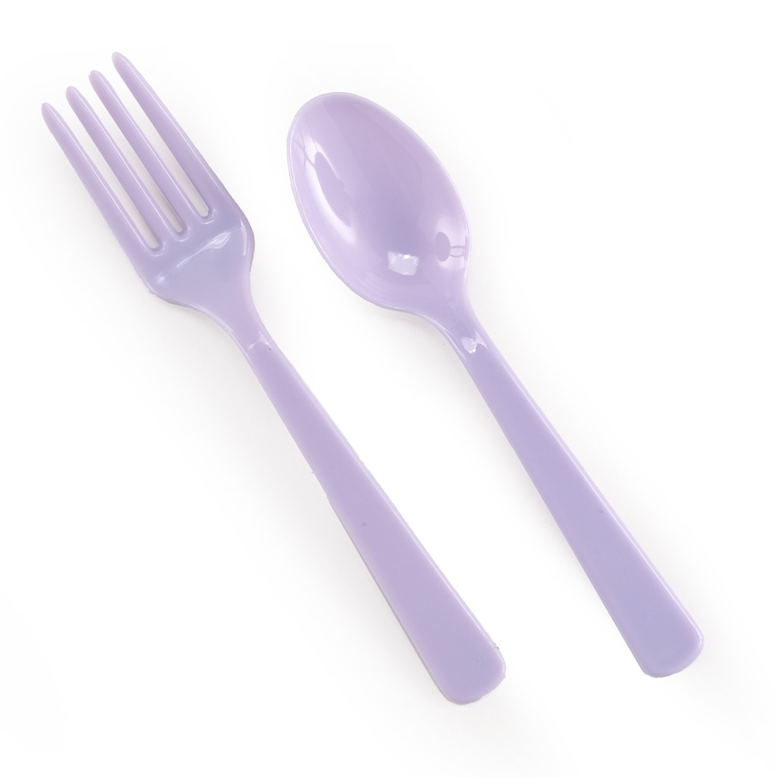 Light Purple Forks & Spoons (8 each) - Click Image to Close