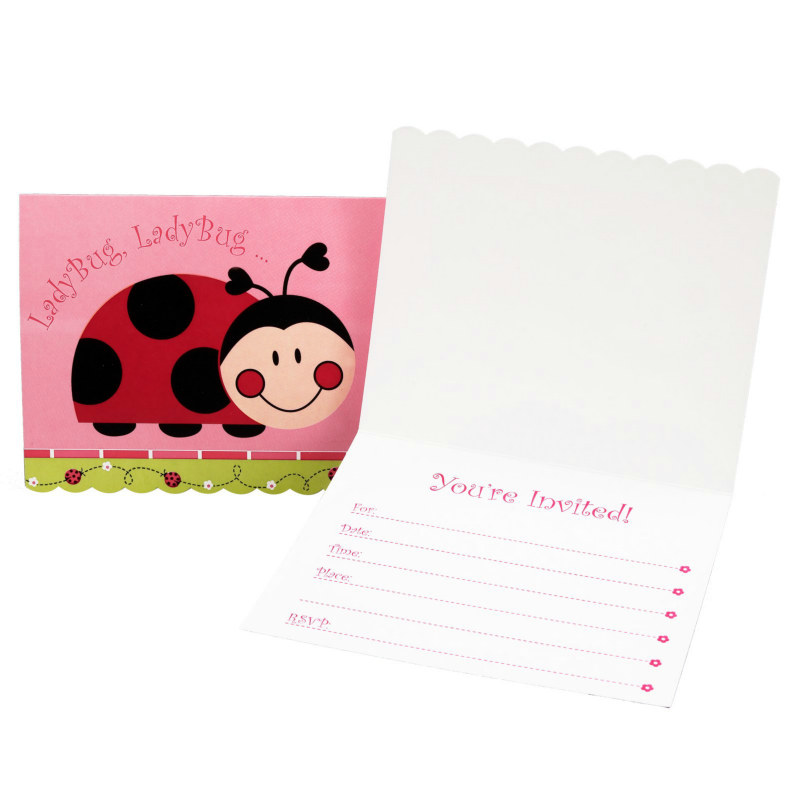 Ladybugs: Oh So Sweet Invitations - Click Image to Close