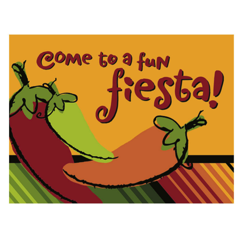 Fiesta Peppers Invitations (8 count) - Click Image to Close