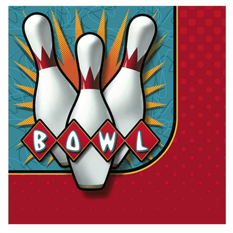 It's A Strike! Bowling Lunch Napkins (16 count) - Click Image to Close