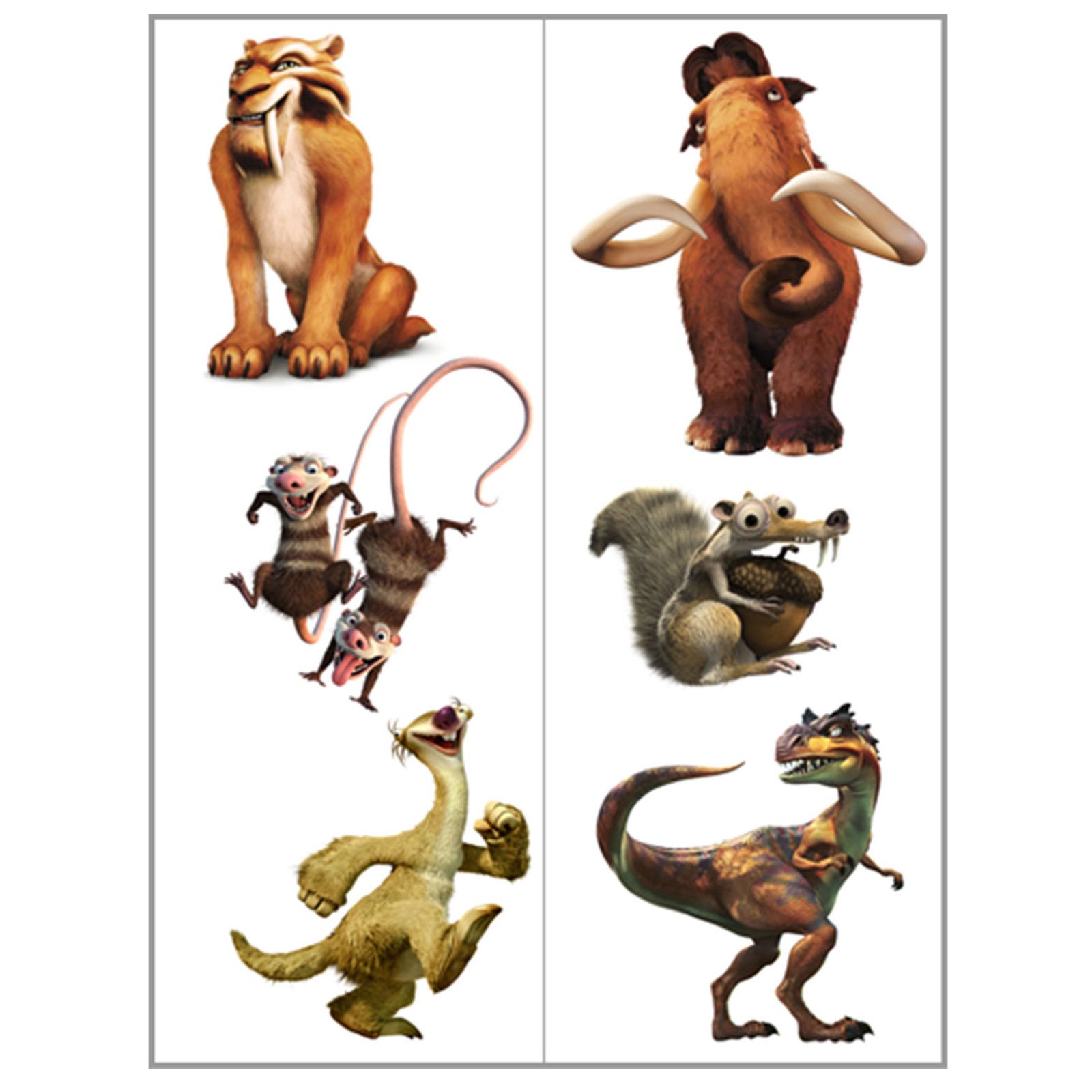 Ice Age 3 Tattoos (2 count) - Click Image to Close