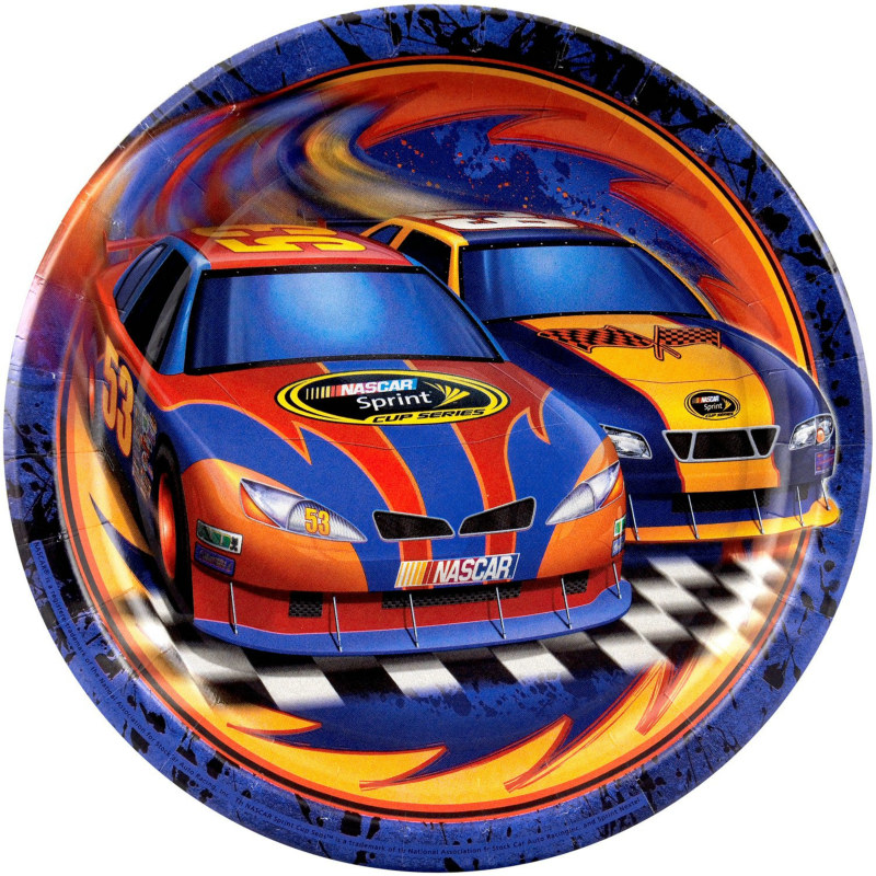 NASCAR Full Throttle Dinner Plates (8 count) - Click Image to Close