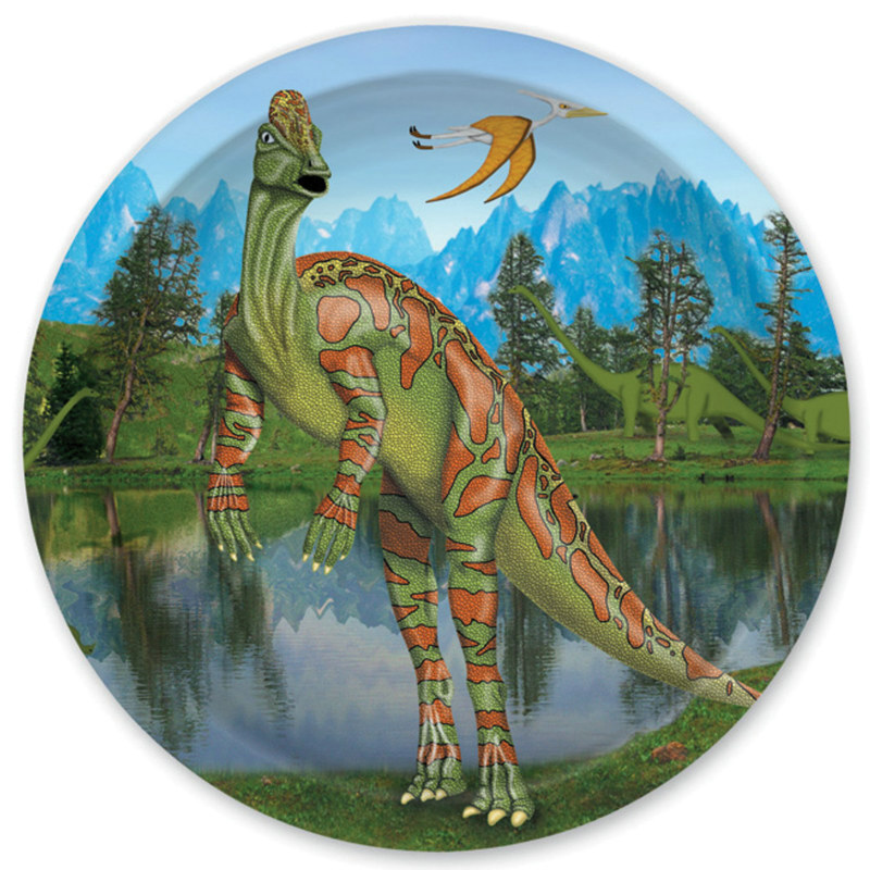 Old Dinosaur Dessert Plates (8 count) - Click Image to Close